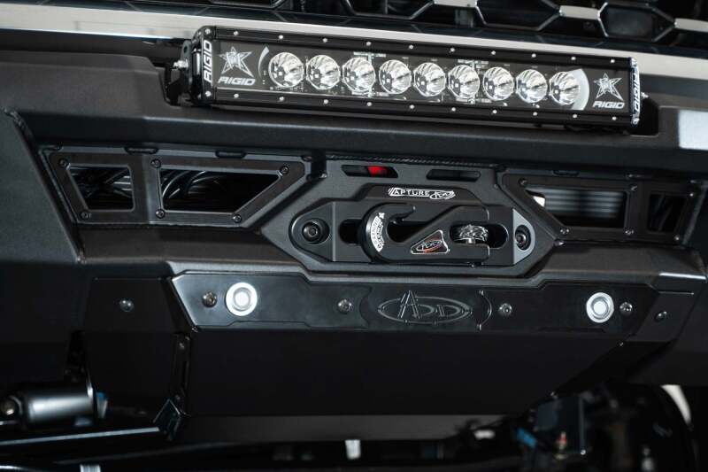 Ford F250 Super Duty Bumper - Front - Addictive Desert Designs - Phantom Winch Front Bumper - Hammer Black - `23-`27